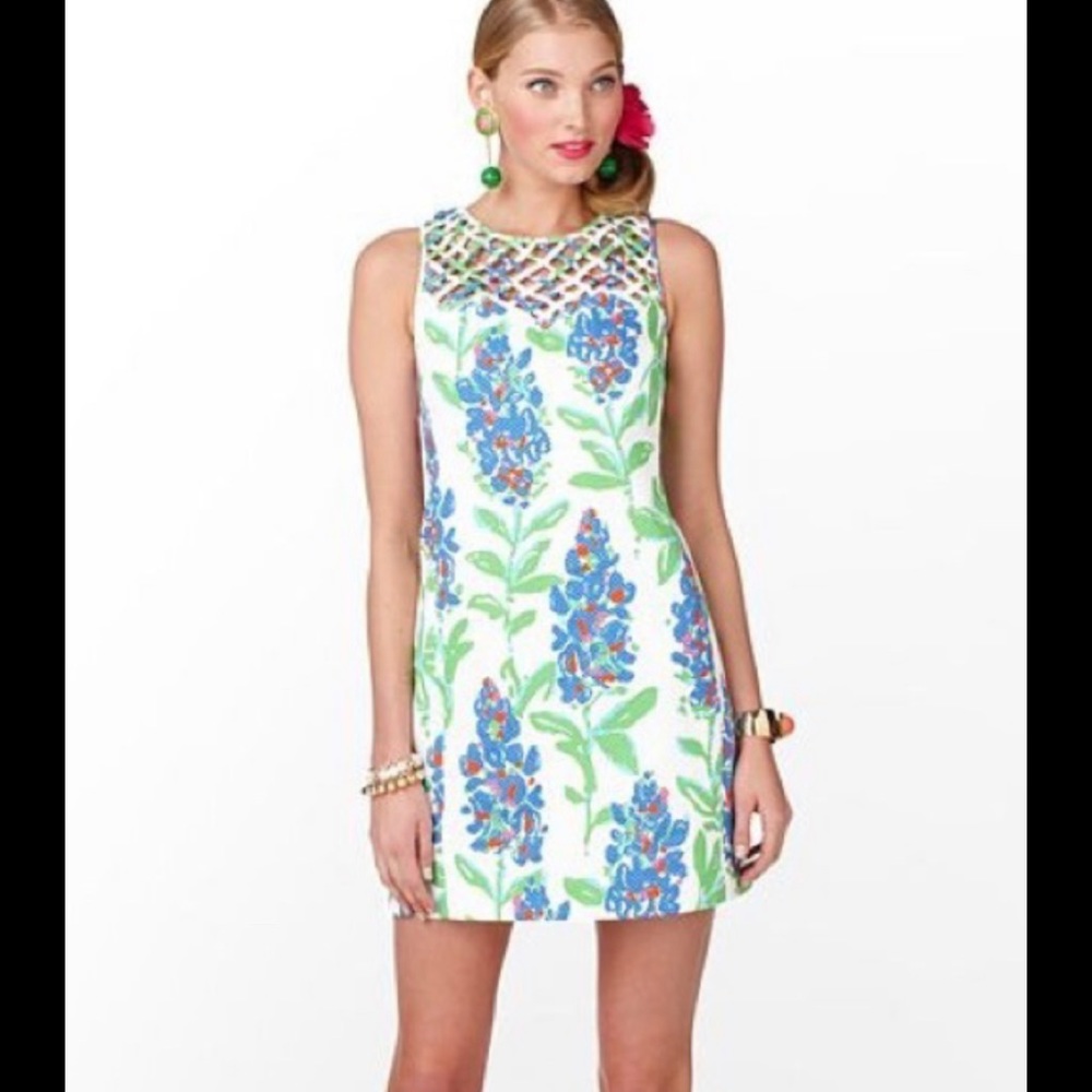 NWOT Lilly Pulitzer Ricci Shift Blue Bonnet Dress